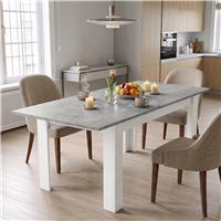 Milo 6 to 8 Seater Extendable Dining Table - Concrete