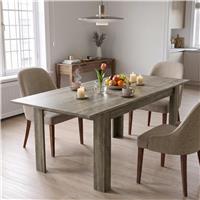 Milo 6 to 8 Seater Extendable Dining Table - Wooden Grey