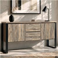 Millwright Sideboard Cabinet with Drawers & Storage - Smokey Oak Effect