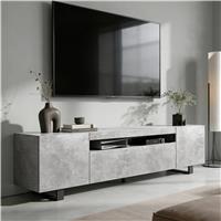 Kystra 180cm High Gloss TV Unit with Storage - Concrete
