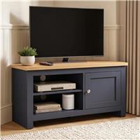 Tavero Corner TV Unit with Storage for TVs up to 43 - Blue