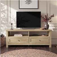 Oskara Painted TV Unit with Storage for TVs up to 55 - Oak