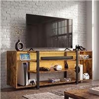 LED TV Stand with Storage for TVs up to 60 Media Unit, 140cm - Rustic Brown