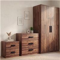 Blythe 3 Piece Bedroom Furniture Set - Wardrobe & Drawers - Dark Bronx