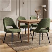 Comfy Dining Chairs Set of 4 or Set of 2 - Set of 4 / Green