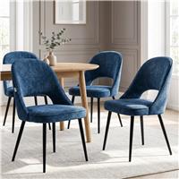 Comfy Dining Chairs Set of 4 or Set of 2 - Set of 4 / Blue