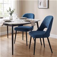 Comfy Dining Chairs Set of 4 or Set of 2 - Set of 2 / Blue