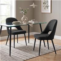 Comfy Dining Chairs Set of 4 or Set of 2 - Set of 2 / Black