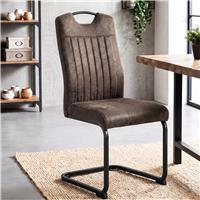 Retro Metal Dining Chairs Set of 4 - Rust Brown
