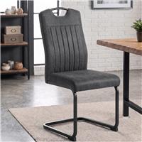 Retro Metal Dining Chairs Set of 4 - Grey