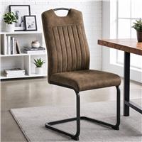 Retro Metal Dining Chairs Set of 4 - Dark Brown