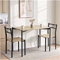 Breakfast 2 Seater Dining Table and Chairs - Oak