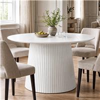 Round Pedestal Dining Table | 120cm - White