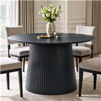 Round Pedestal Dining Table | 120cm - Black