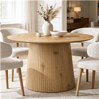 Round Pedestal Dining Table | 120cm - Oak