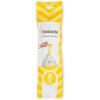 Brabantia PerfectFit Pack of 20 Bin Bags, Code A, 3L Clear