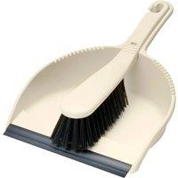 Addis Stiff Dust Pan and Brush Set Cream