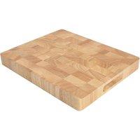 T&G Hevea Large End Grain Wood Chopping Board Brown