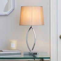 Como Table Lamp Chrome Shade Matt Silver