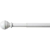 Vintage Ball Extendable Metal Curtain Pole with Rings