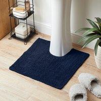 Super Soft Reversible Navy Pedestal Mat Blue