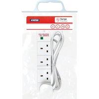 Status 4-Way 2 Metre Surge Protected Extension Lead White