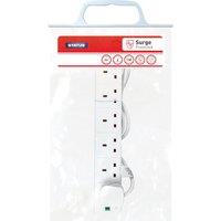 Status 6-Way 2 Metre Surge Protected Extension Lead