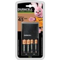 Duracell Charger & 2 AA Batteries Black