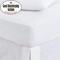 Non Iron Plain Fitted Sheet White