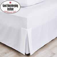 Non Iron Plain Dye White Fitted Valance Sheet