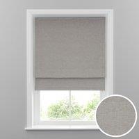 Cool Grey Linen Mix Blackout Roman Blind