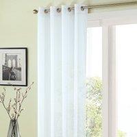 Sheer Elegance White Eyelet Single Voile Panel White