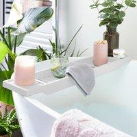 White Bamboo Bath Rack