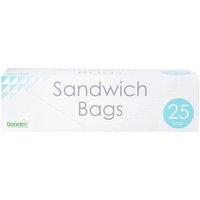 Set of 25 Easy Seal Sandwich Bags Clear/Blue