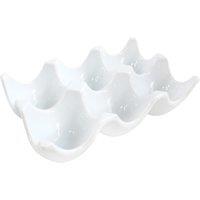 Ceramic White 6 Egg Holder