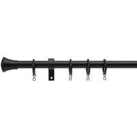 Trumpet Extendable Metal Curtain Pole with Rings