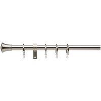 Trumpet Extendable Metal Curtain Pole with Rings