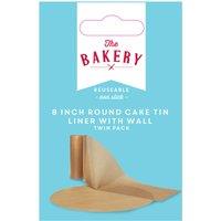 Dunelm 8" Pre Cut Cake Tin Liner Natural