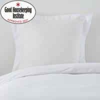 Non Iron Plain Dye White Continental Square Pillowcase