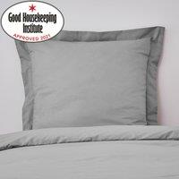 Non Iron Plain Dye Slate Continental Square Pillowcase