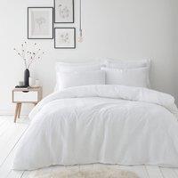 Alissa White 100% Cotton Duvet Cover and Pillowcase Set