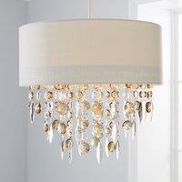 Mila Ivory Jewel Shade Easy Fit Pendant Shade