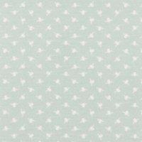 By the Metre Bees Duck Egg PVC Blue/White