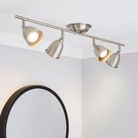 Filbert 4 Light Hammered Chrome Semi Flush Spotlight Bar