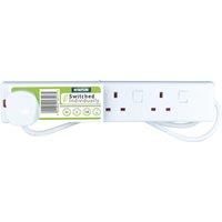 Status White 4-way 2 Metre Extension Socket