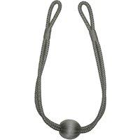 Platinum Ball Rope Tieback Grey