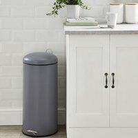 Dunelm 30L Grey Pedal Bin Grey