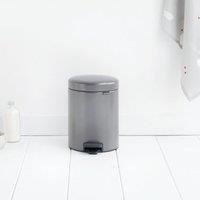 Brabantia NewIcon Pedal Bin Platinum, 5L