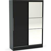 Lynx 132cm Sliding Double Wardrobe, Mirrored