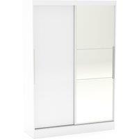 Lynx 132cm Sliding Double Wardrobe, Mirrored